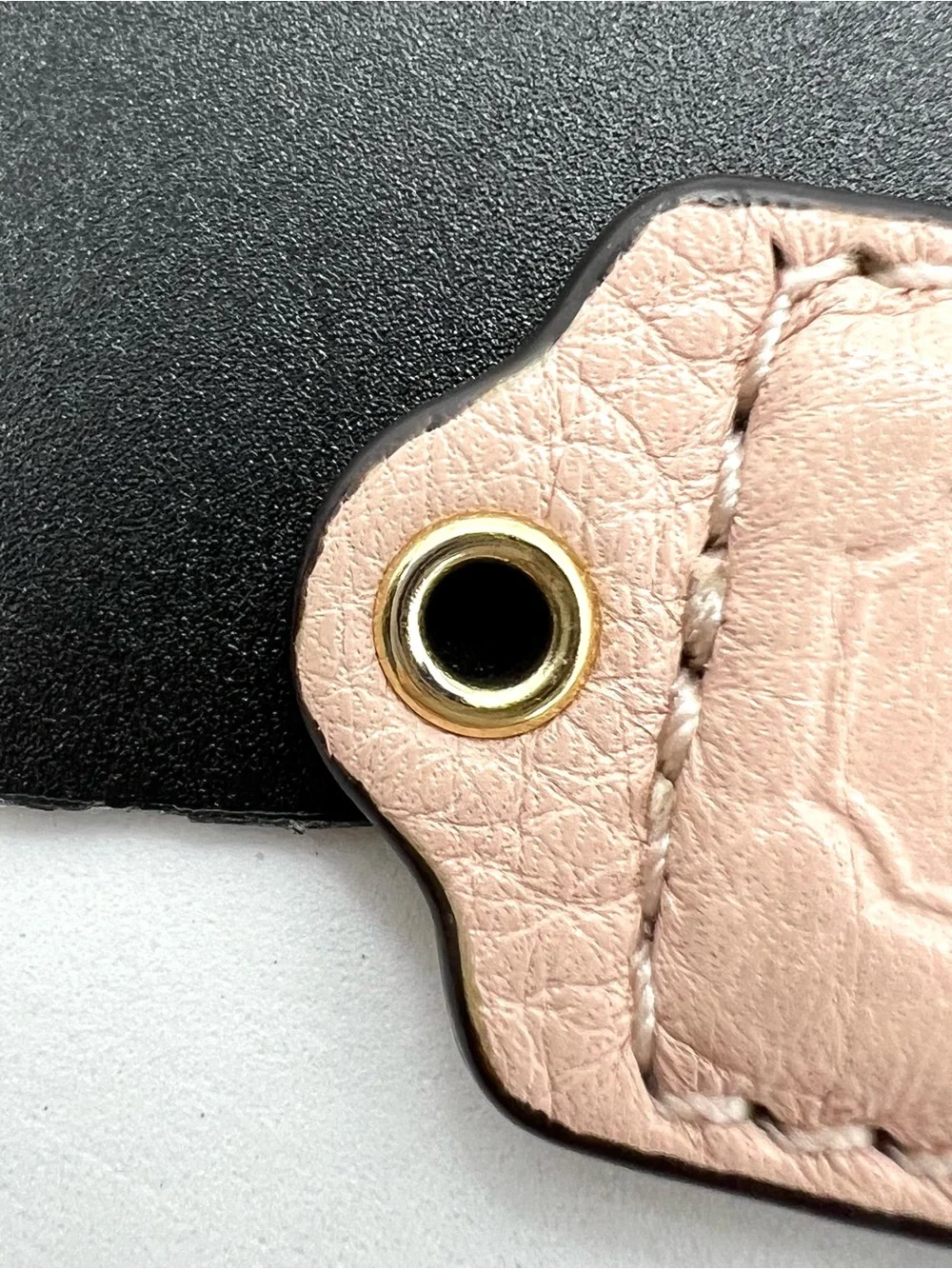 Authentic Coach Pebbled Leather Replacement Bag Charm Hangtag Blush Pink 2.25”